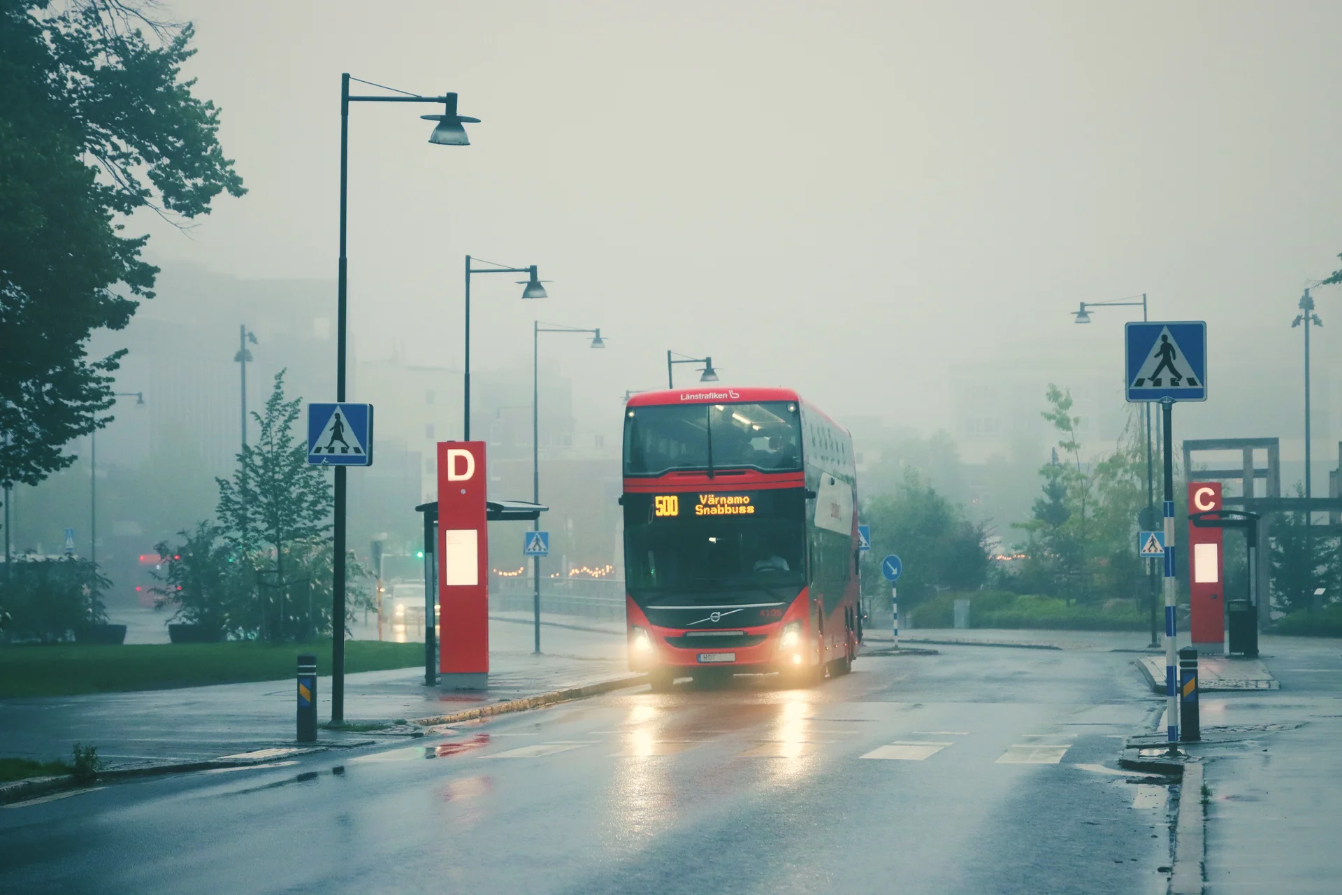 Buss i trafik